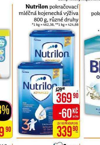 Teta Nutrilon pokračovací kojenecká výživa nabídka