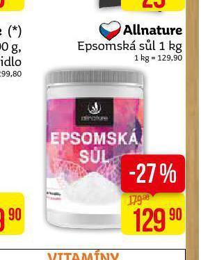 Teta Allnature epsomská sůl nabídka
