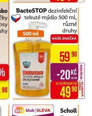 Teta Bactostop dezinfekční tekuté mýdlo nabídka