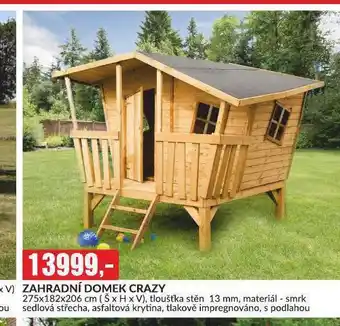 Baumax Zahradní domek crazy nabídka