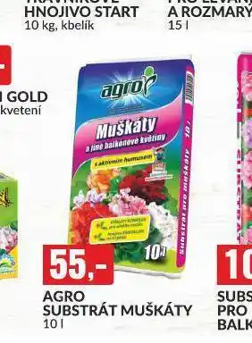 Baumax Agro substrát muškáty nabídka