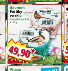 Norma Gourmet paštiky ve skle nabídka