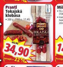 Norma Prantl tokajská klobása nabídka