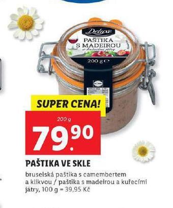 Lidl Paštika ve skle nabídka