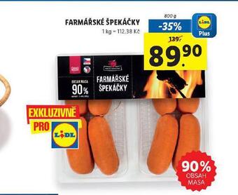 Lidl Farmářské špekáčky nabídka
