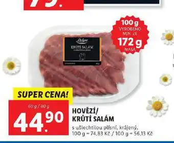 Lidl Hovězí / krůtí salám nabídka