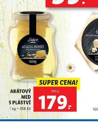 Lidl Akátový med s pláství nabídka