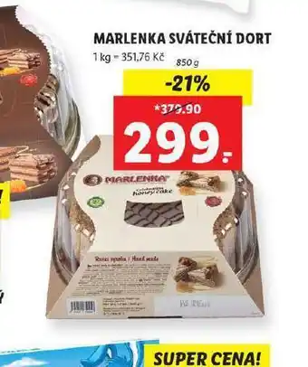 Lidl Marlenka sváteční dort nabídka