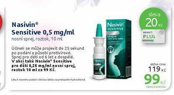 Benu Nasivin sensitive nabídka