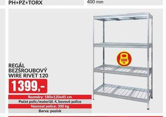 Baumax Regál bezšroubový nabídka