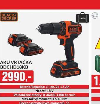 Baumax Aku vrtačka black & decker nabídka