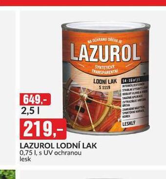 Baumax Lazurol lodní lak nabídka