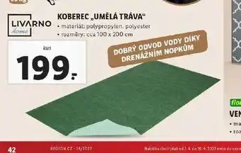 Lidl Koberec umělá tráva nabídka