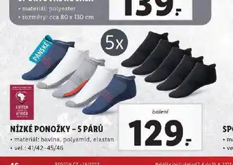 Lidl Pánské nízké ponožky nabídka