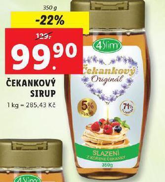 Lidl Čekankový sirup nabídka
