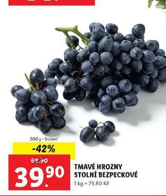 Lidl Tmavé hrozny stolní bezpeckové nabídka