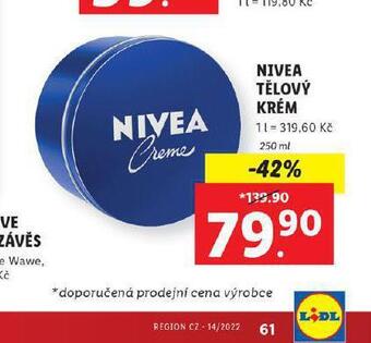 Lidl Nivea tělový krém nabídka