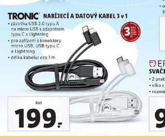Lidl Nabíjecí a datový kabel 3v1 nabídka