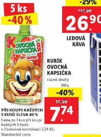 Lidl Kubík ovocná kapsička nabídka