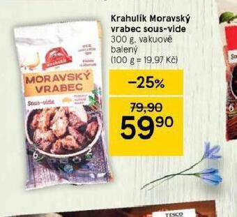 Tesco Krahulík moravský vrabec sous vide nabídka