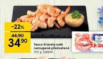 Tesco Krevety celé neloupané předvařené nabídka