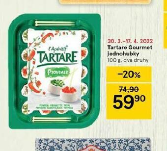 Tesco Tartare gourmet jednohubky nabídka