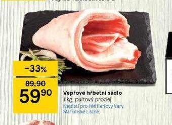 Tesco Vepřové hřbetní sádlo nabídka