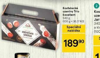 Tesco Kostelecké uzeniny trio excellent nabídka