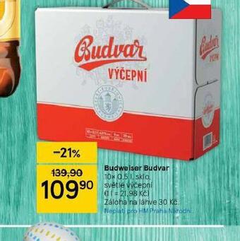 Tesco Pivo budweiser budvar original nabídka