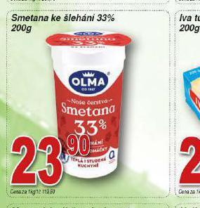 Lidl Olma smetana ke šlehání 33% nabídka
