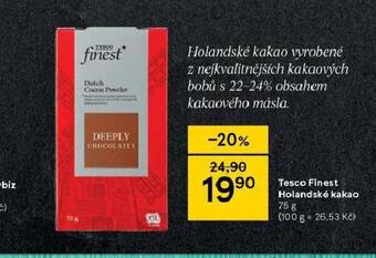Tesco Tesco finest holandské kakao nabídka
