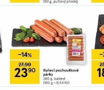 Tesco Kuřecí pochoutkové párky nabídka