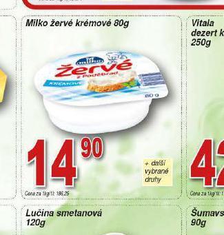 Lidl Milko žervé krémové nabídka