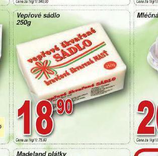 Lidl Vepřové sádlo nabídka