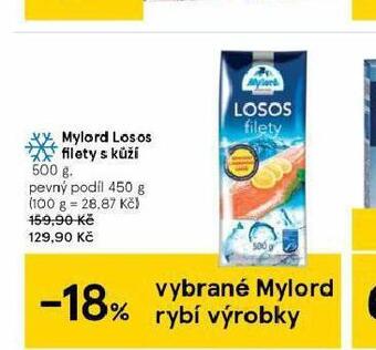 Tesco Mylord losos filety s kůží nabídka