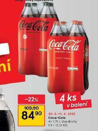Tesco Coca cola 4pack nabídka