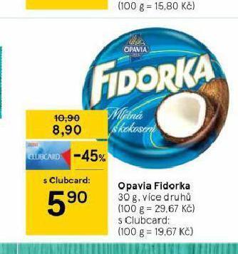 Tesco Opavia fidorka nabídka