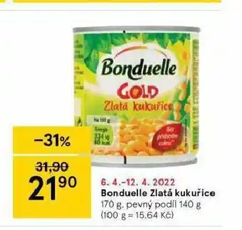 Tesco Bondeulle zlatá kukuřice nabídka