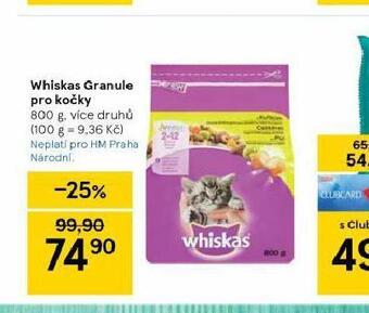 Tesco Whiskas granule pro kočky nabídka