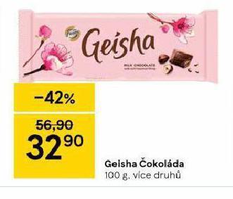 Tesco Geisha čokoláda nabídka