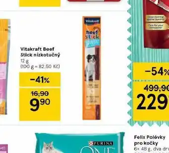 Tesco Vitakraft beef stick nízkotučný nabídka