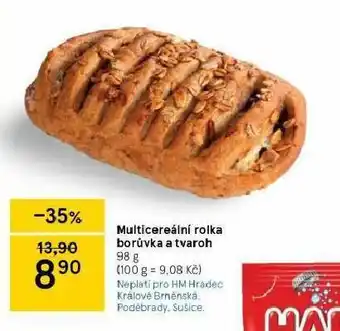 Tesco Multicereální rolka borůvka a tvaroh nabídka