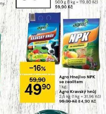 Agro hnojivo npk se zeolitem