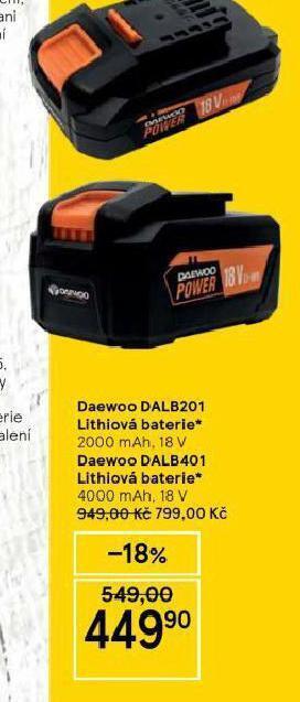 Tesco Daewoo lithiová baterie 4000 mah nabídka