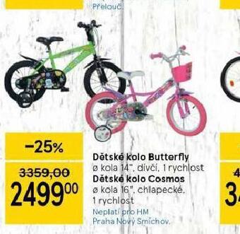 Tesco Dětské kolo butterfly nabídka