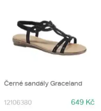 Černé sandály Graceland