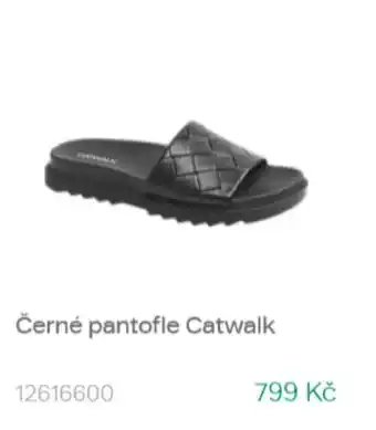 Černé pantofle Catwalk
