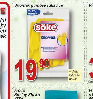 Lidl Spontex gumové rukavice nabídka
