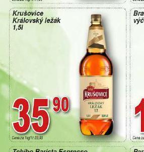 Lidl Pivo krušovice 12 královský ležák nabídka