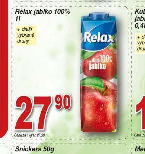 Lidl Relax jablko 100% nabídka